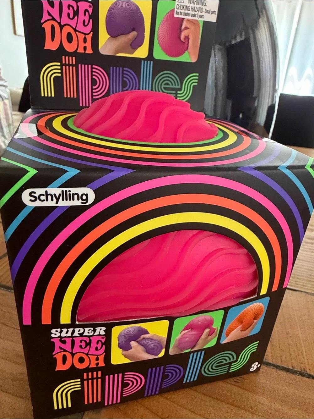 Schylling Super NeeDoh Ripples Kids Toy - Pink